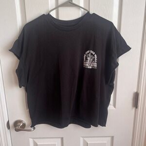 Vans Off The Wall Black T-Shirt Palm Tree Graphic Southern California XL